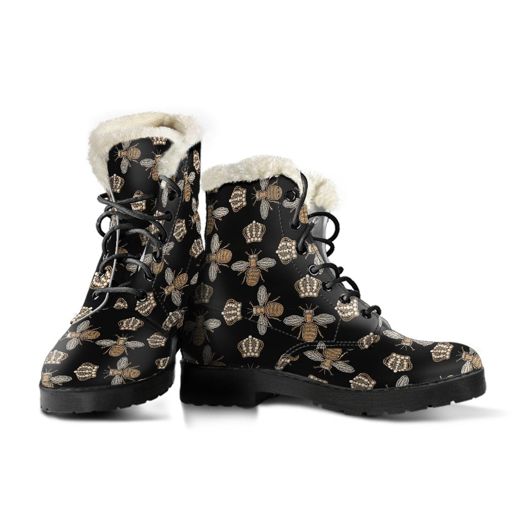 Bee Honey Gifts Pattern Print Comfy Winter Boots-grizzshop