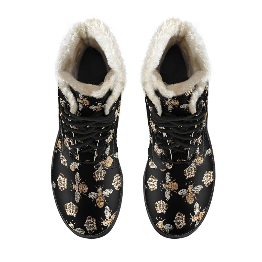 Bee Honey Gifts Pattern Print Comfy Winter Boots-grizzshop