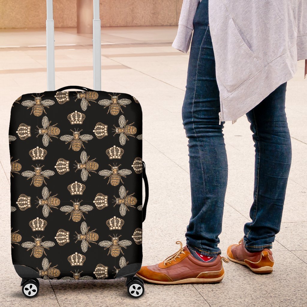 Bee Honey Gifts Pattern Print Luggage Cover Protector-grizzshop