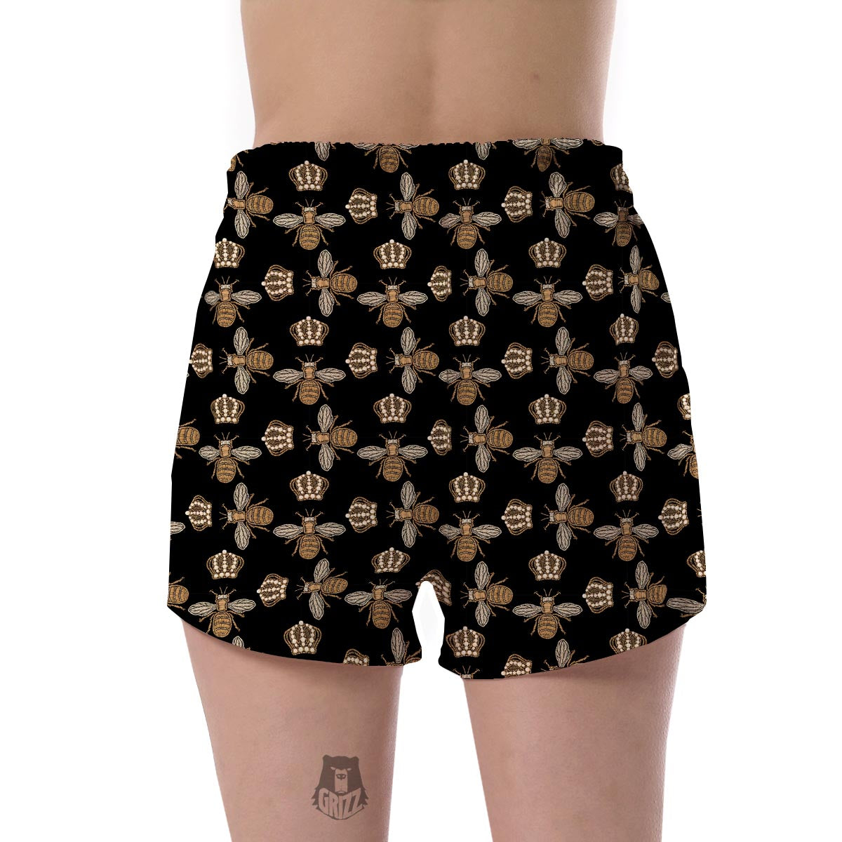 Bee Honey Gifts Pattern Print Women's Shorts-grizzshop