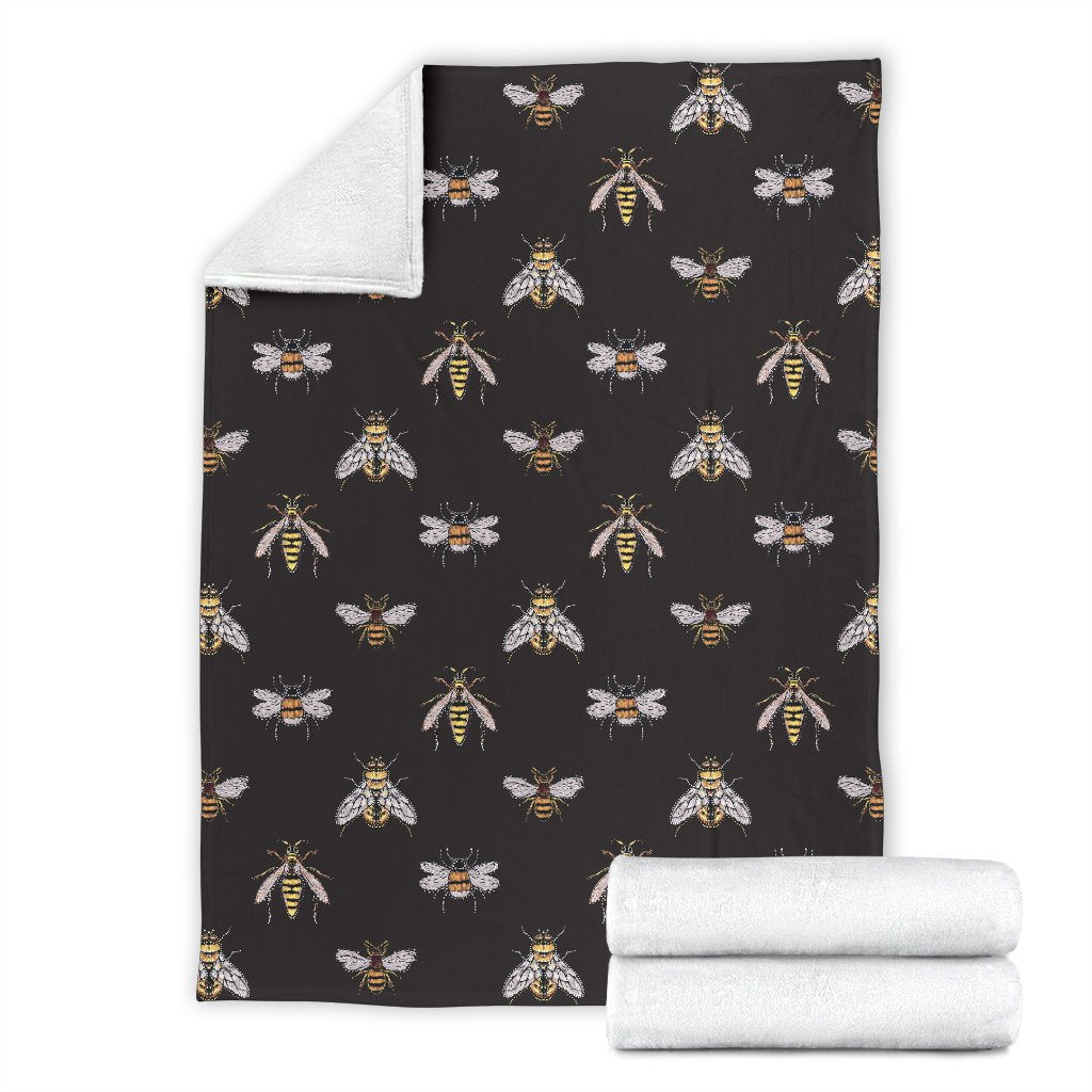 Bee Lovers Honey Gifts Pattern Print Blanket-grizzshop