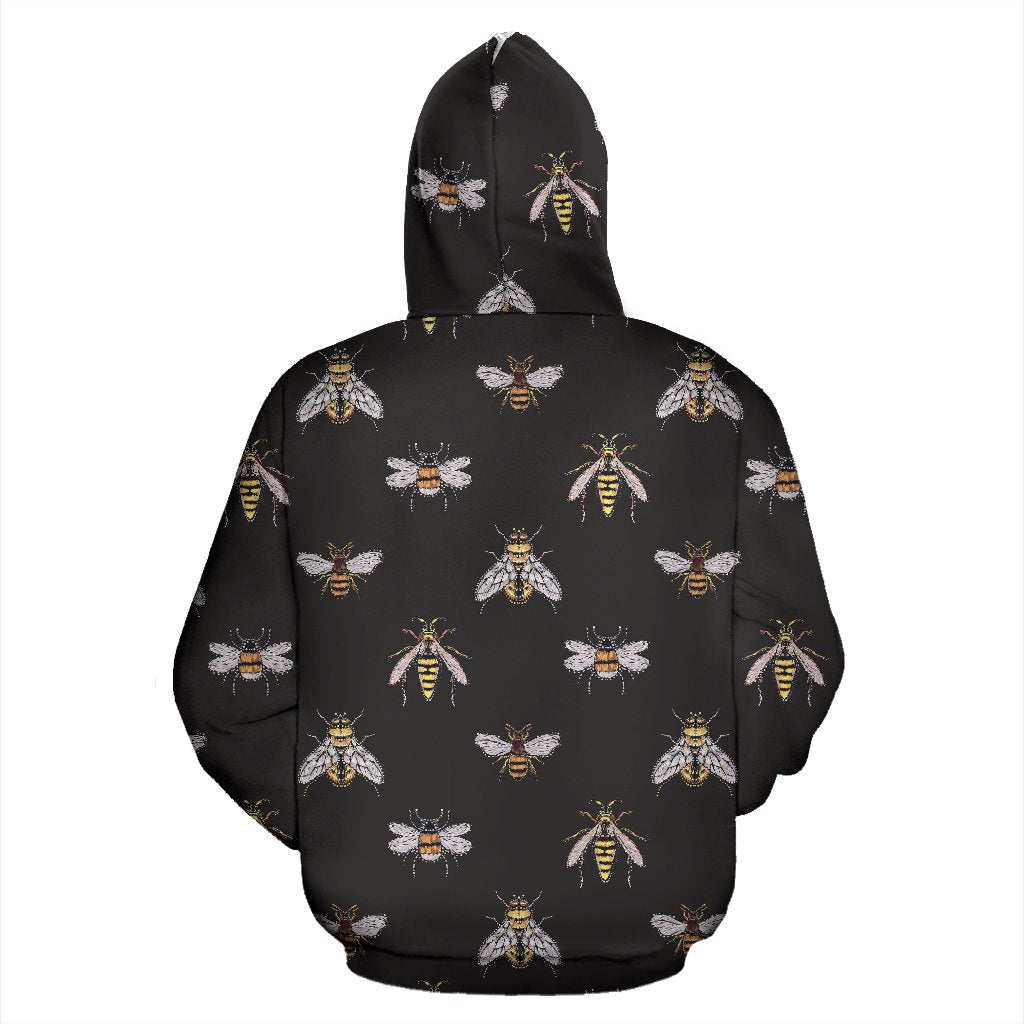 Bee Lovers Honey Gifts Pattern Print Women Men Pullover Hoodie-grizzshop