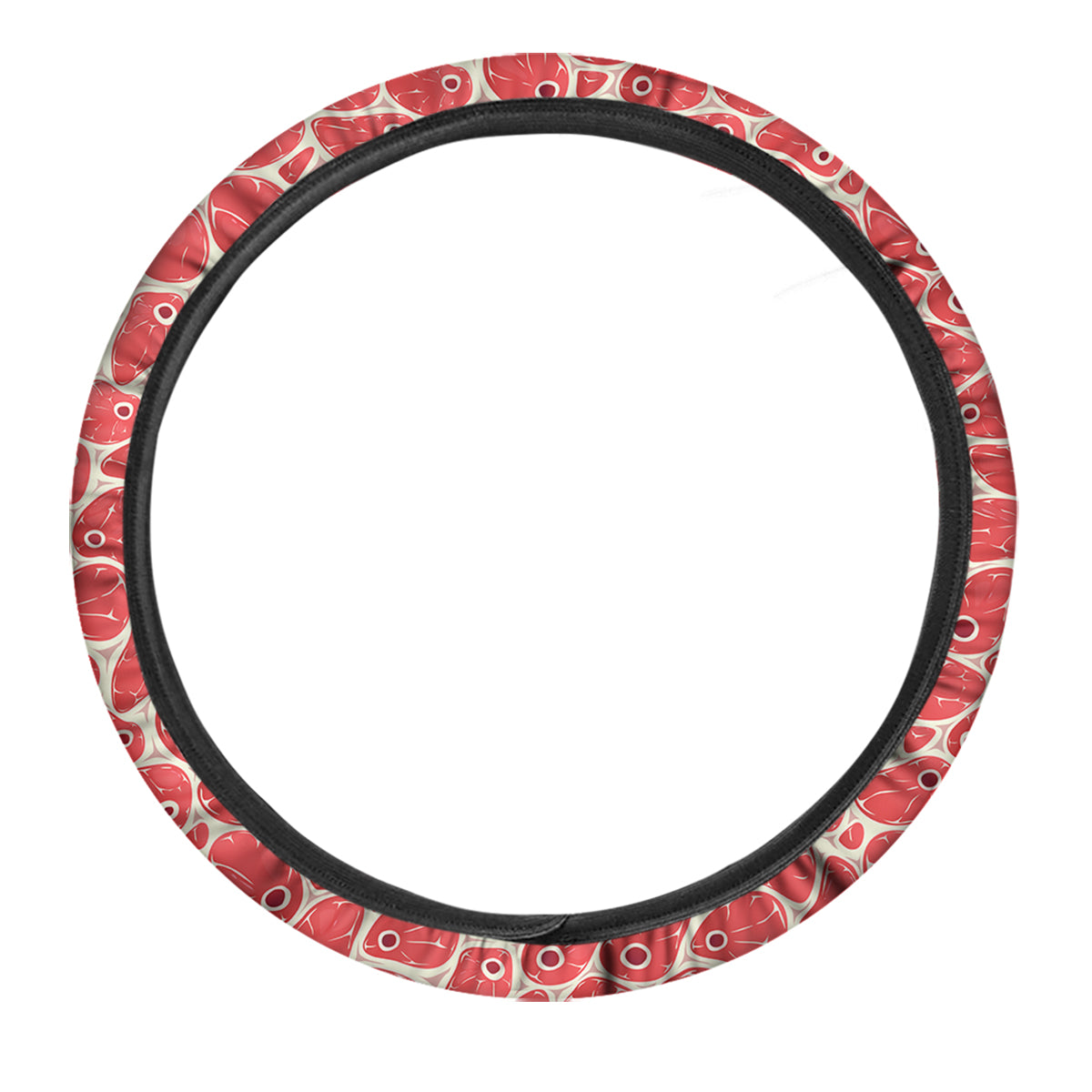 Beef Meat Print Pattern Car Steering Wheel Cover-grizzshop