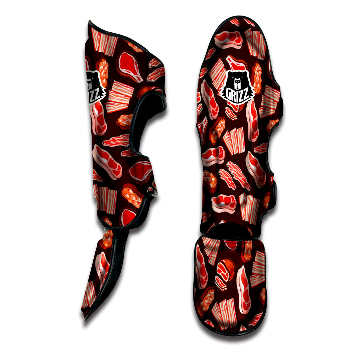 Beef Steaks Print Pattern Muay Thai Shin Guards-grizzshop