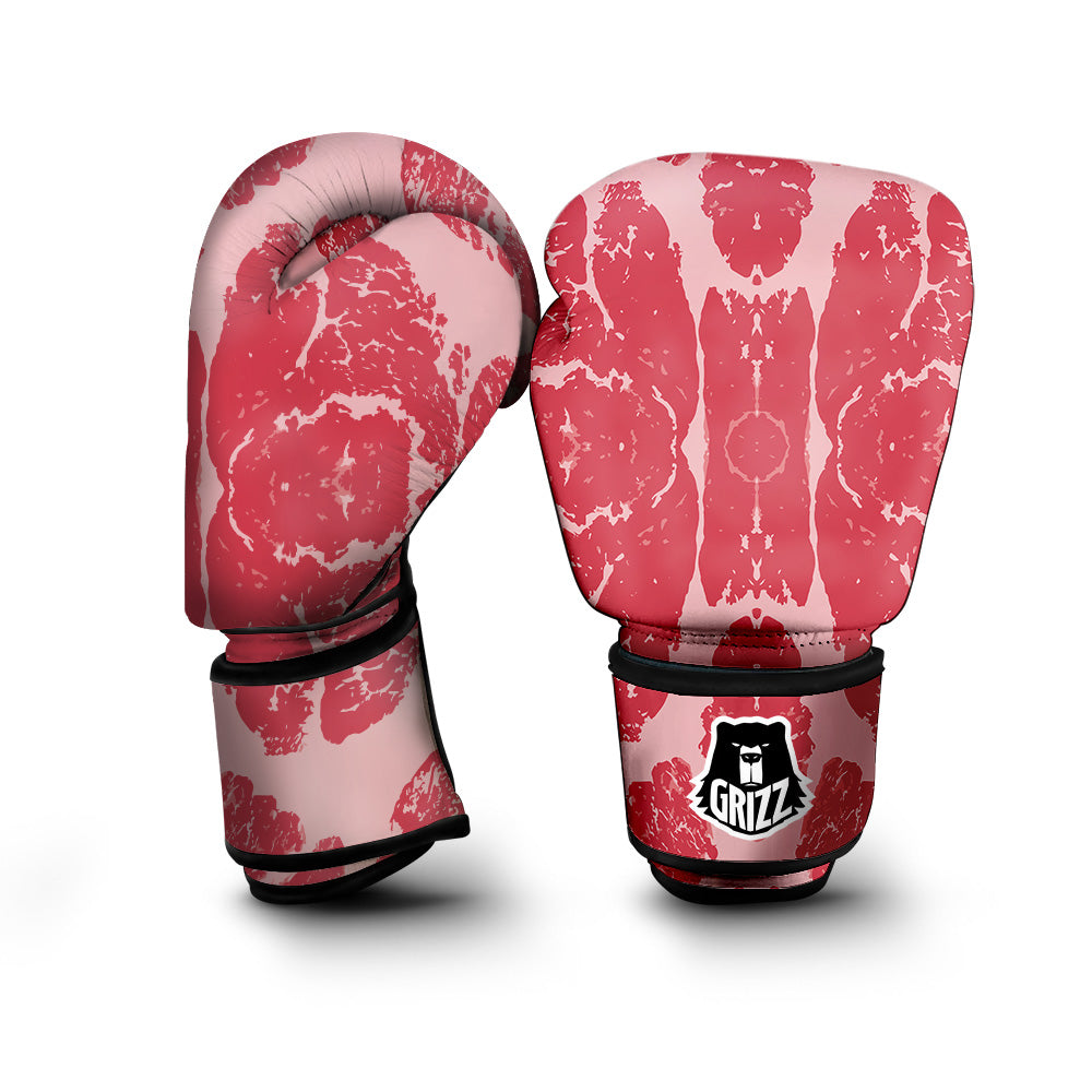 Beef Texture Print Pattern Boxing Gloves-grizzshop