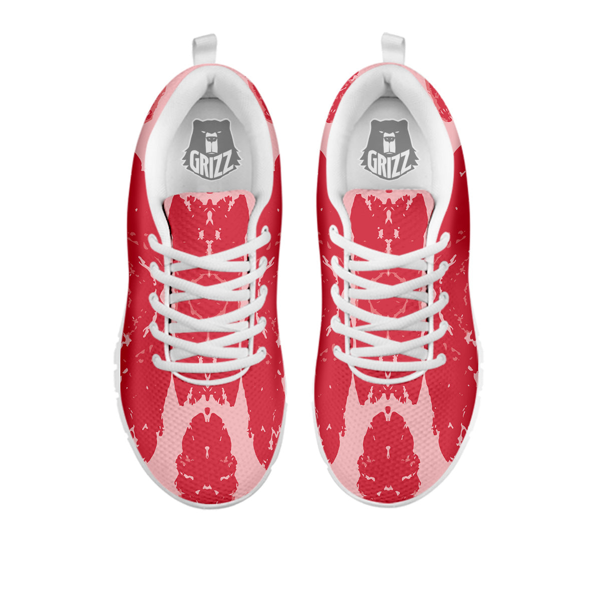 Beef Texture Print Pattern White Sneaker-grizzshop