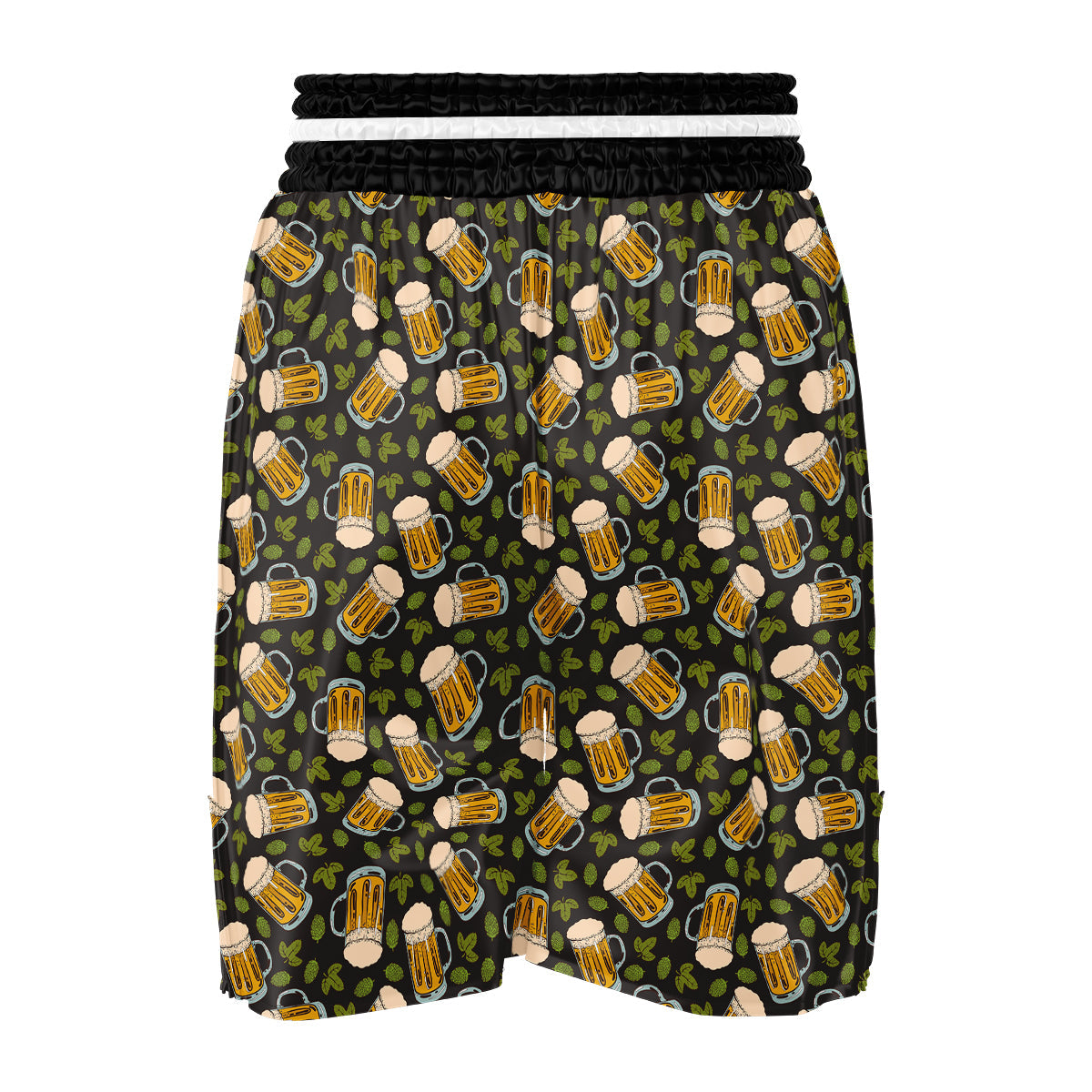 Beer And Hop Cone Leaf Print Pattern Boxing Shorts-grizzshop