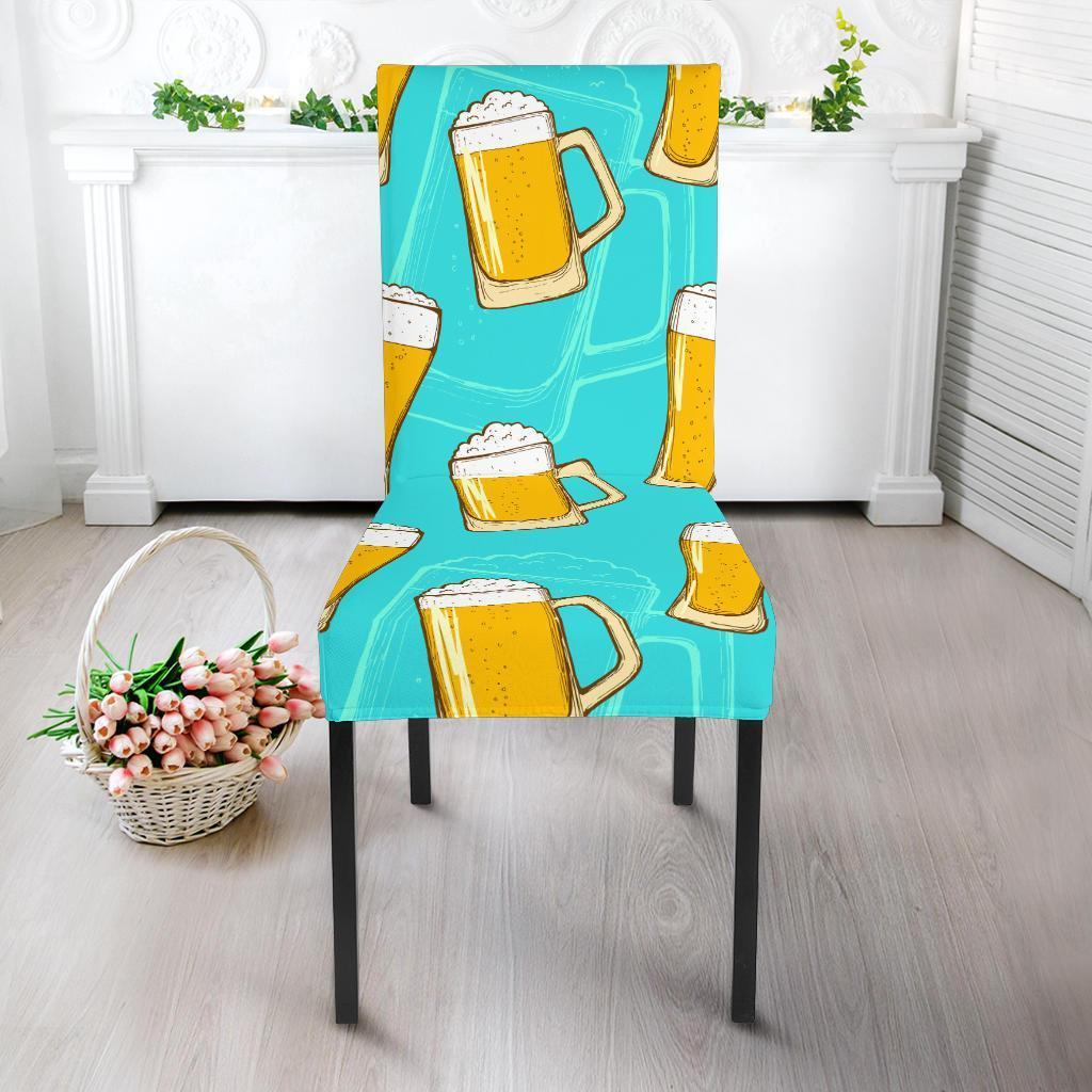 Beer Blue Pattern Print Chair Cover-grizzshop
