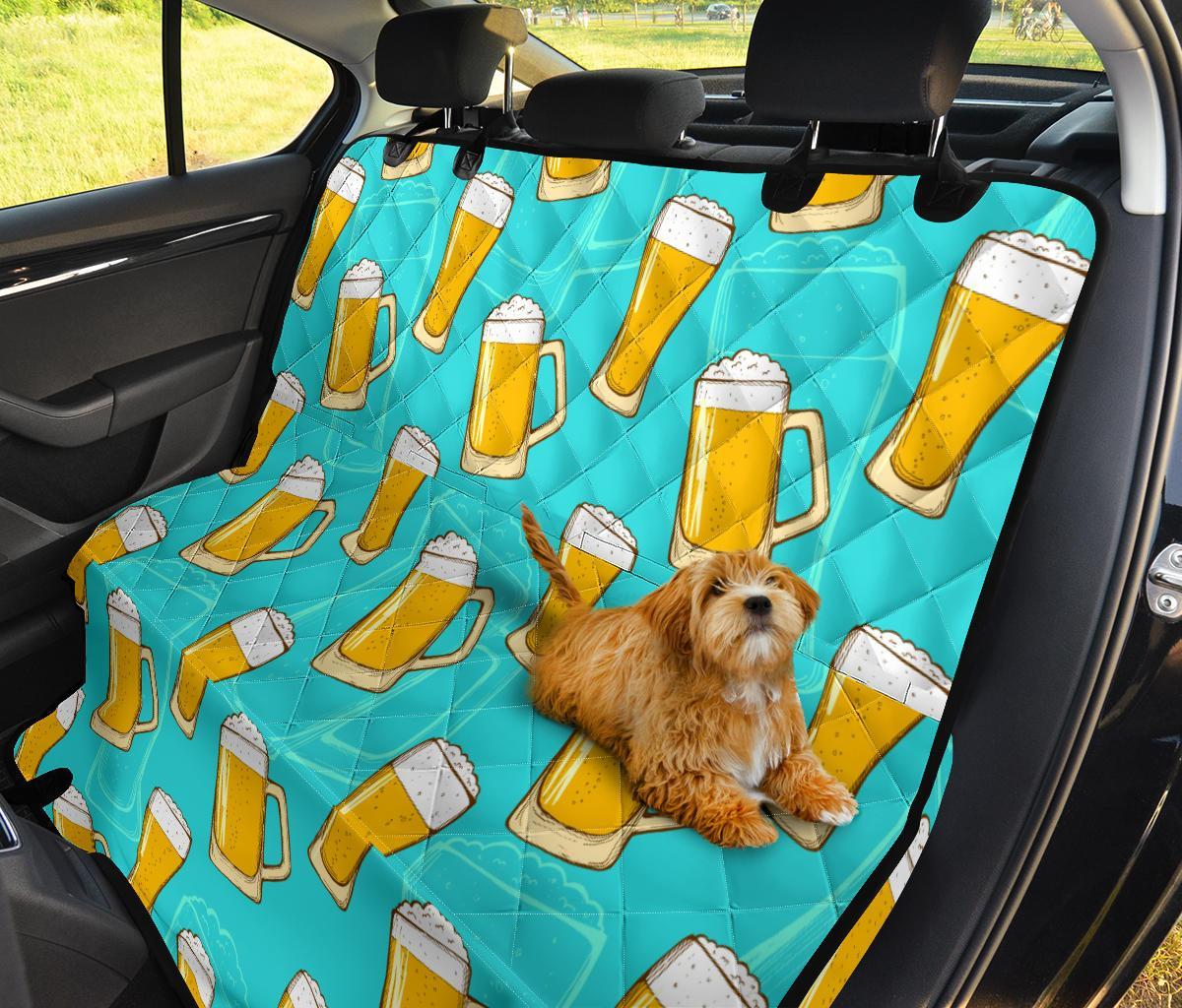 Beer Blue Pattern Print Pet Car Seat Cover-grizzshop