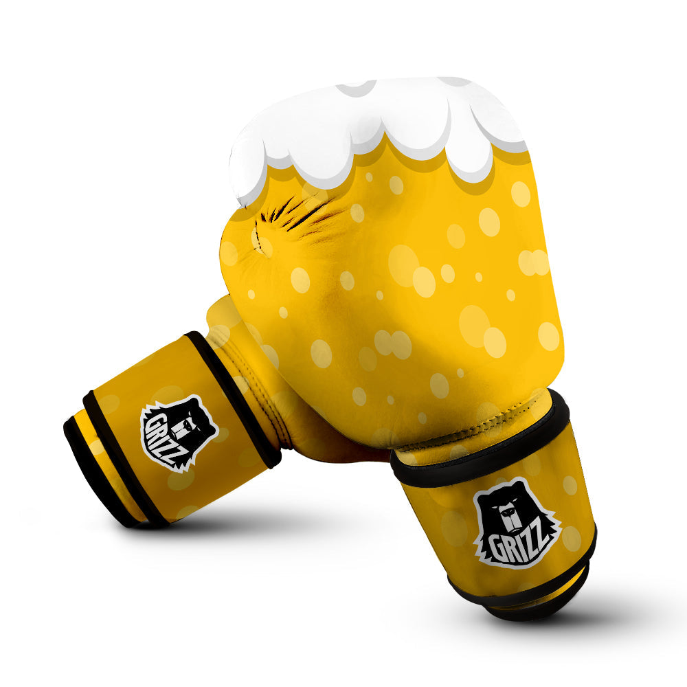 Beer Foam And Bubbles Cartoon Print Boxing Gloves-grizzshop