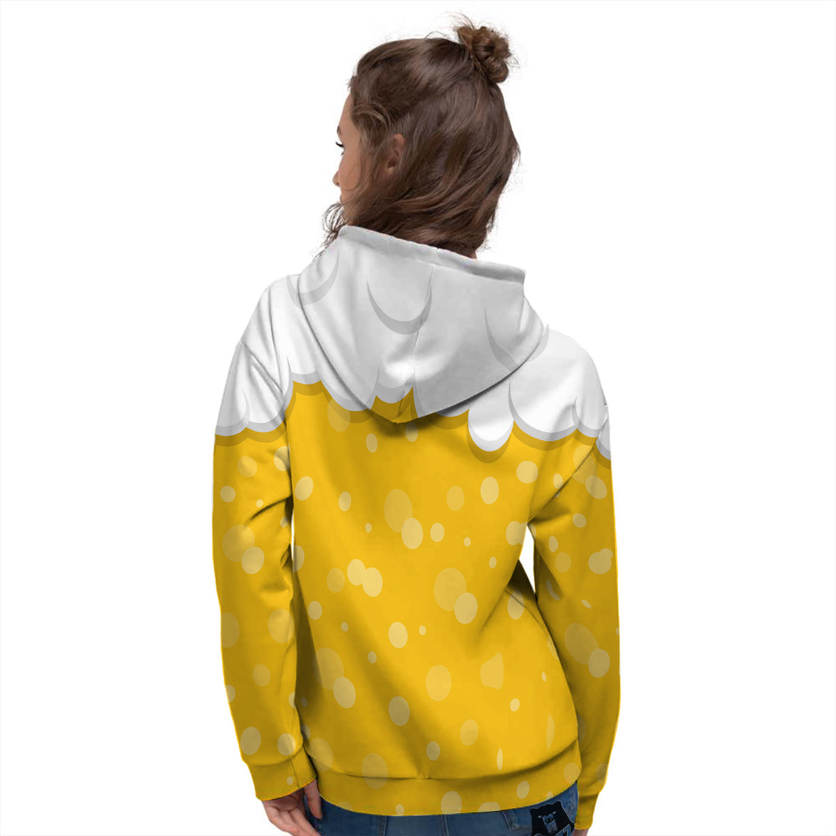 Beer Foam And Bubbles Cartoon Print Women's Hoodie-grizzshop