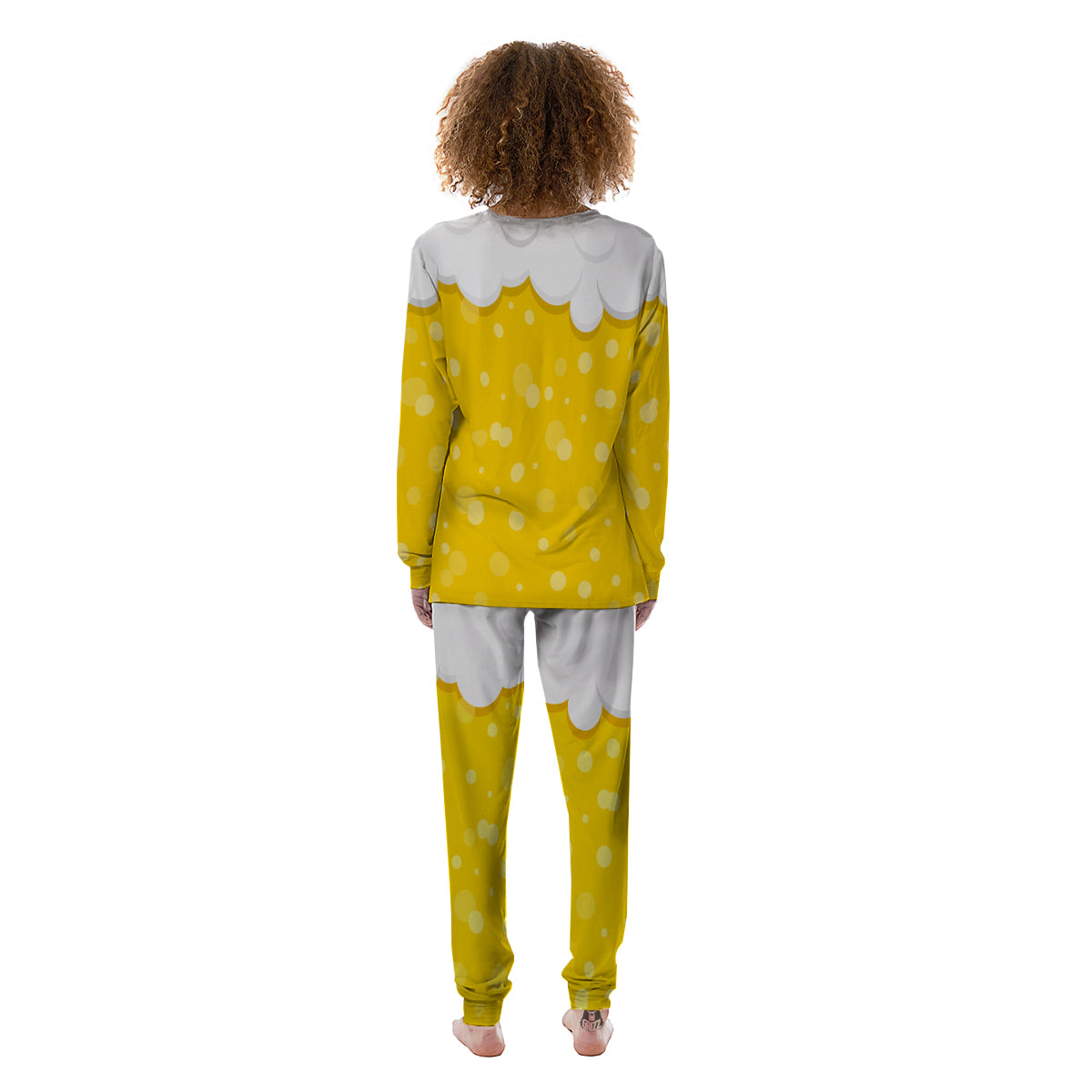 Beer Foam And Bubbles Cartoon Print Women's Pajamas-grizzshop