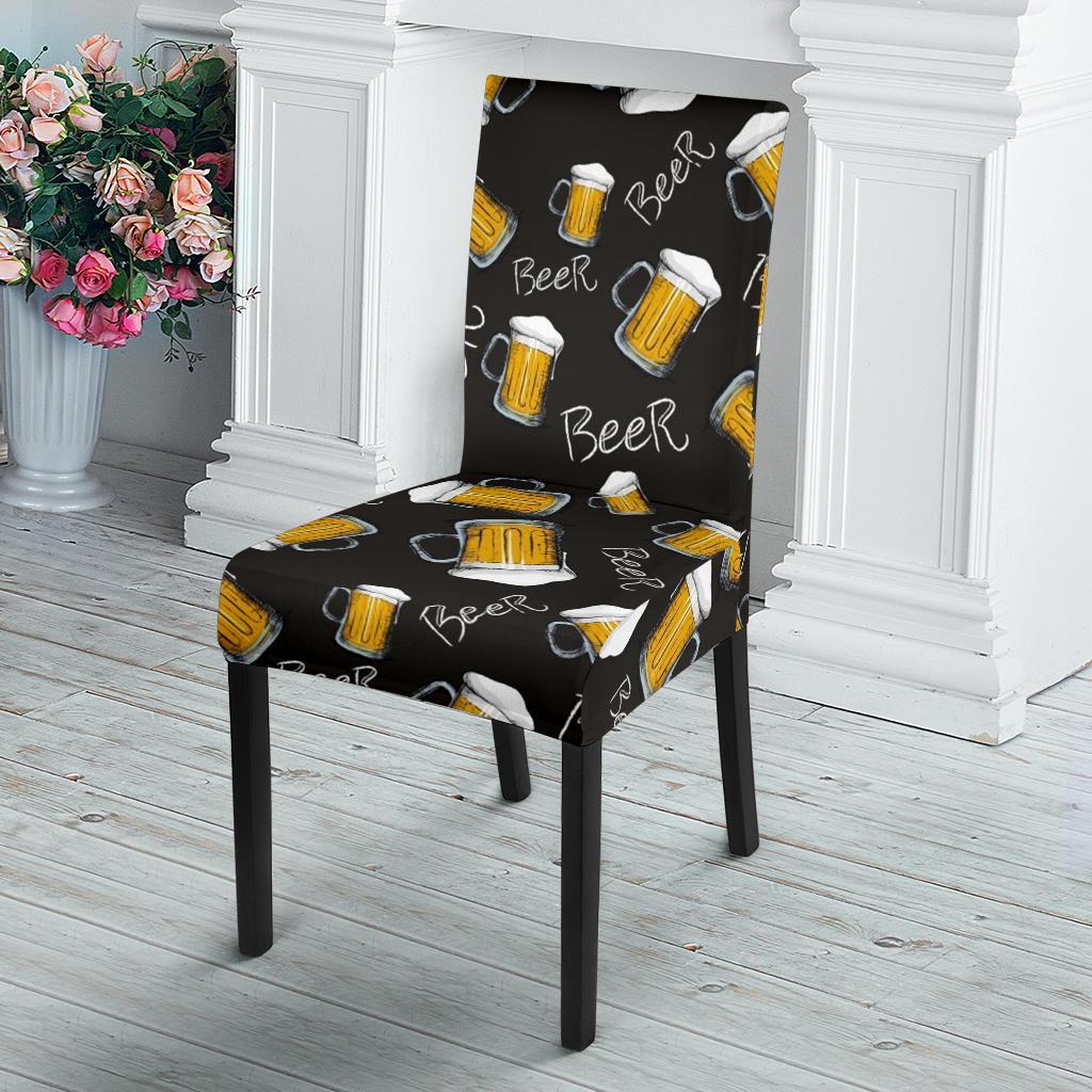 Beer Pattern Print Chair Cover-grizzshop