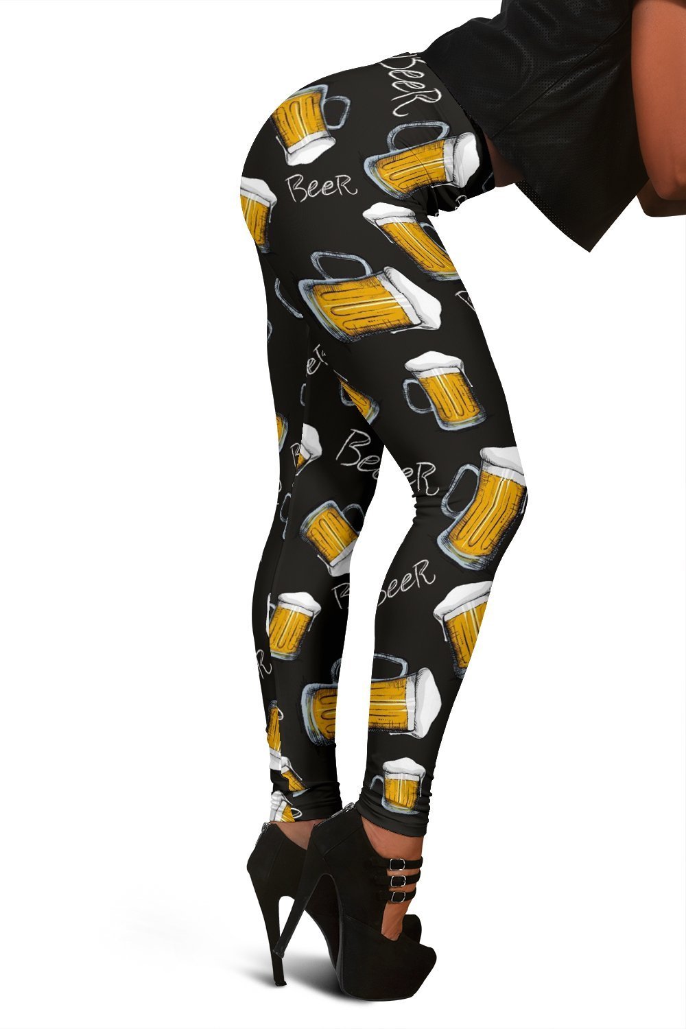 Beer Pattern Print Women Leggings-grizzshop
