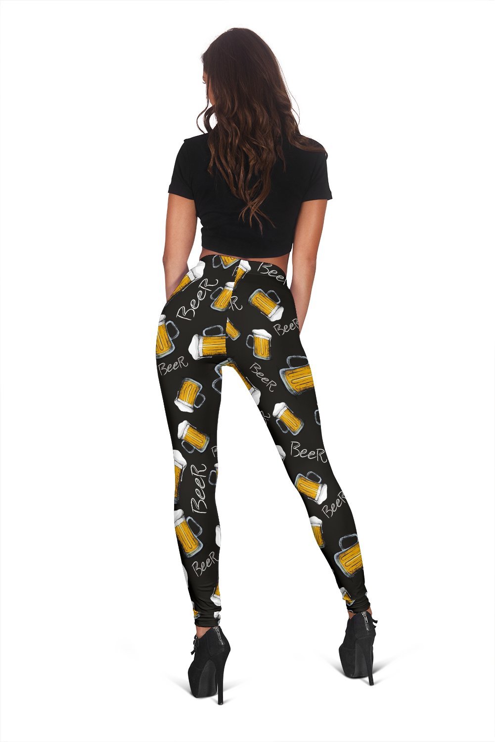 Beer Pattern Print Women Leggings-grizzshop