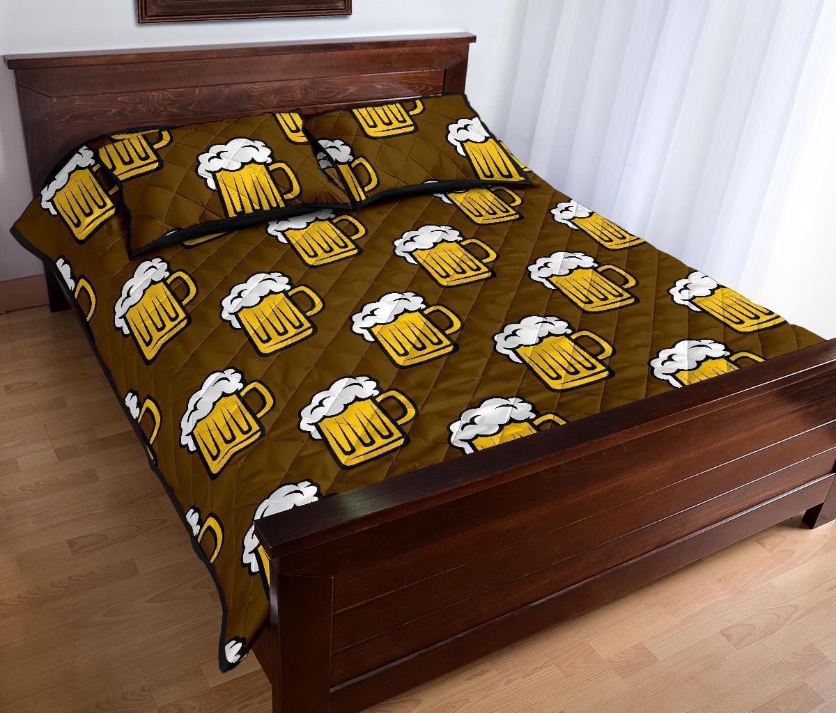 Beer Print Pattern Bed Set Quilt-grizzshop