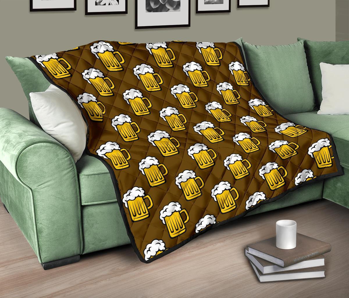Beer Print Pattern Quilt-grizzshop