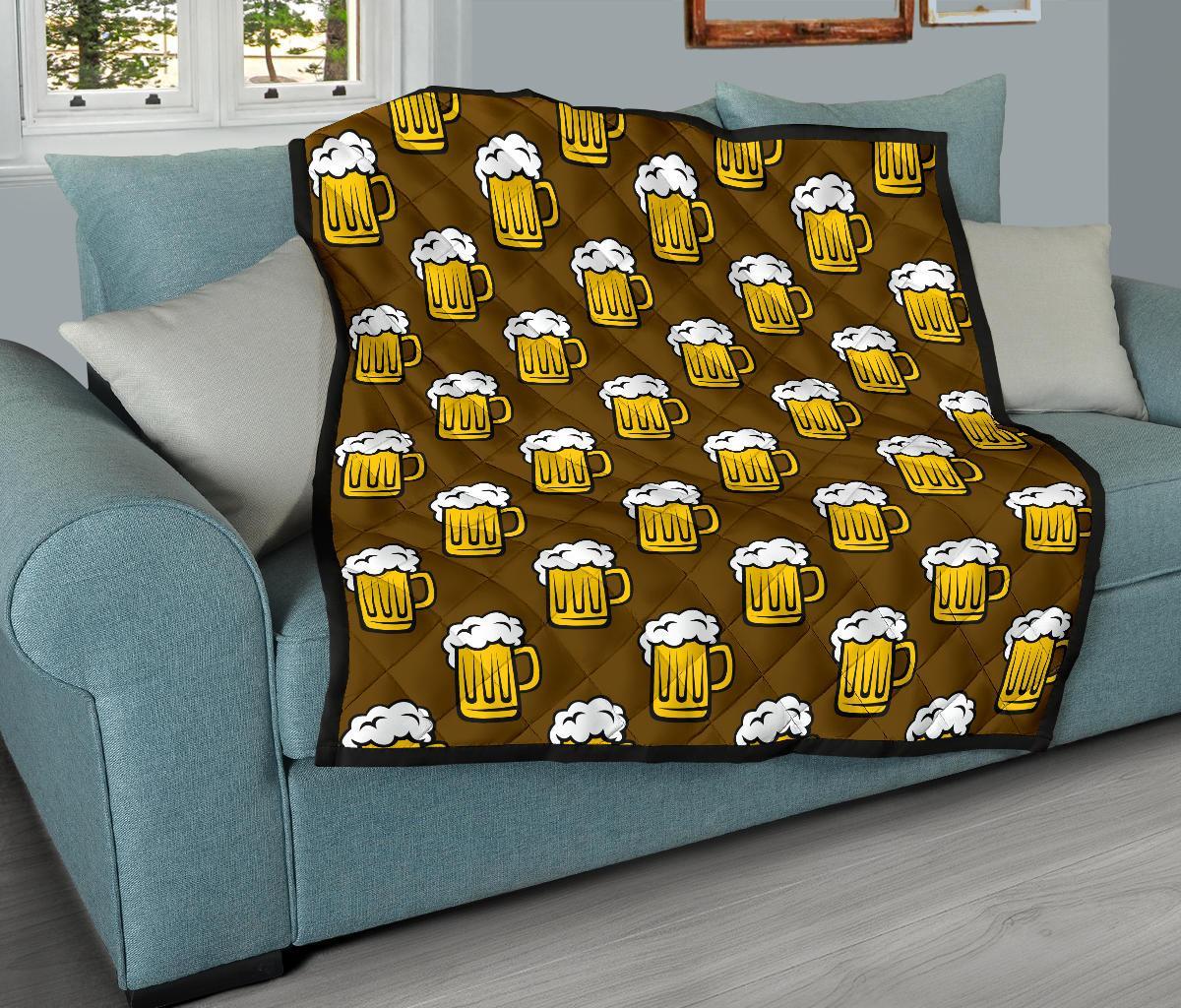 Beer Print Pattern Quilt-grizzshop