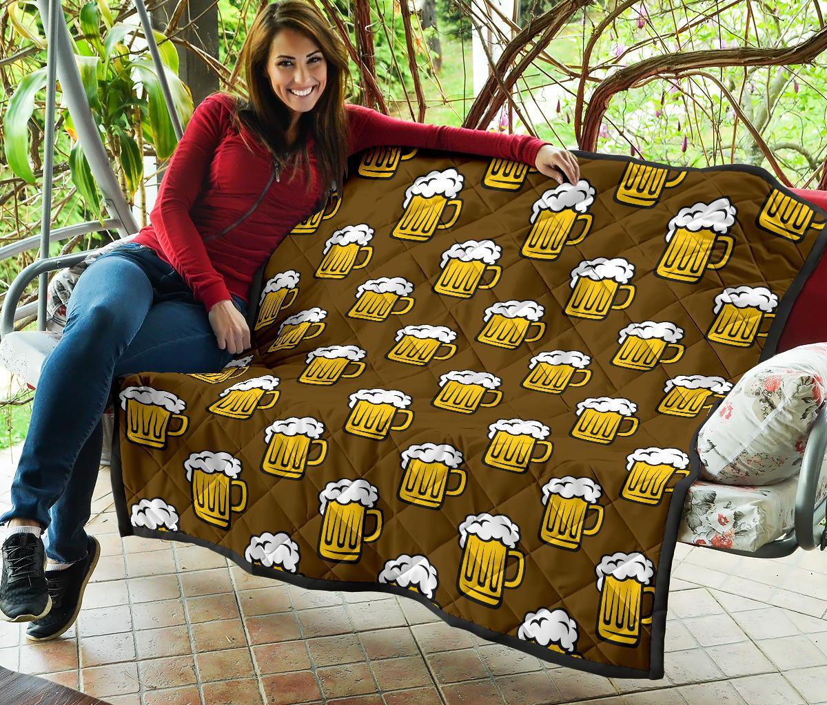 Beer Print Pattern Quilt-grizzshop