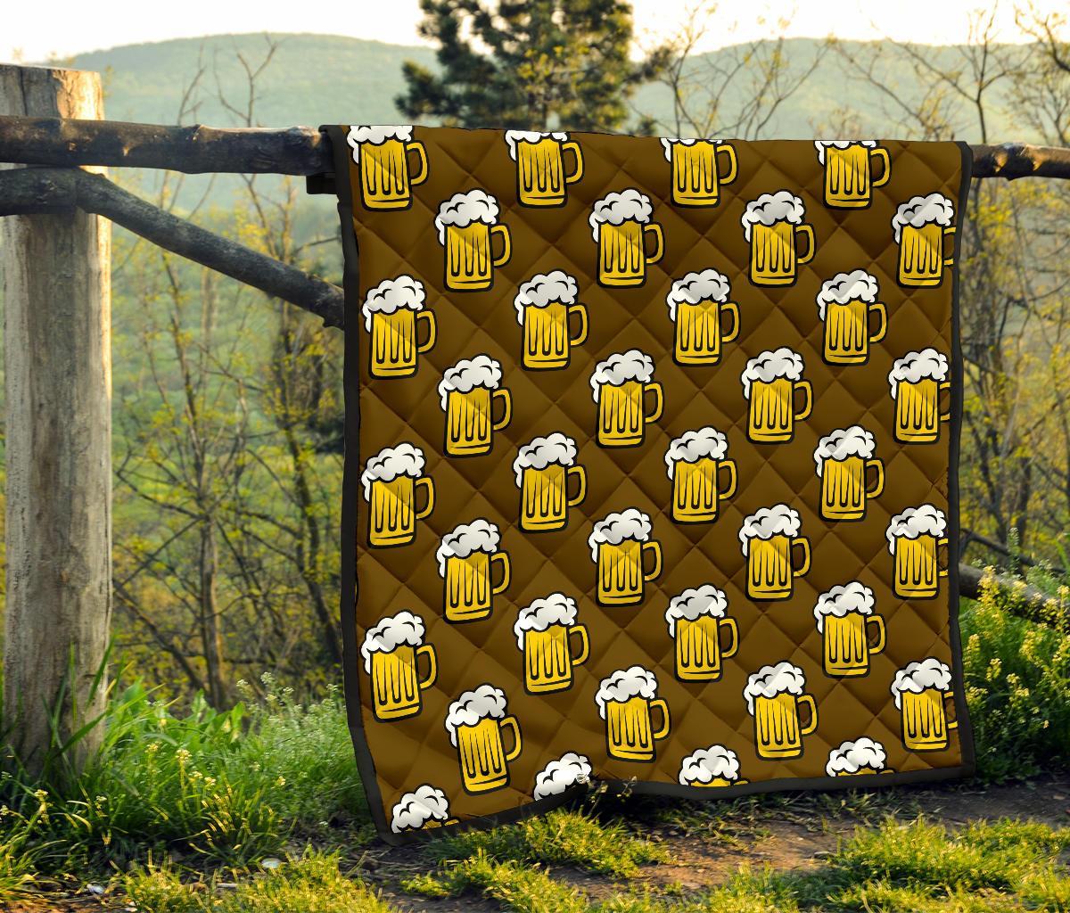Beer Print Pattern Quilt-grizzshop