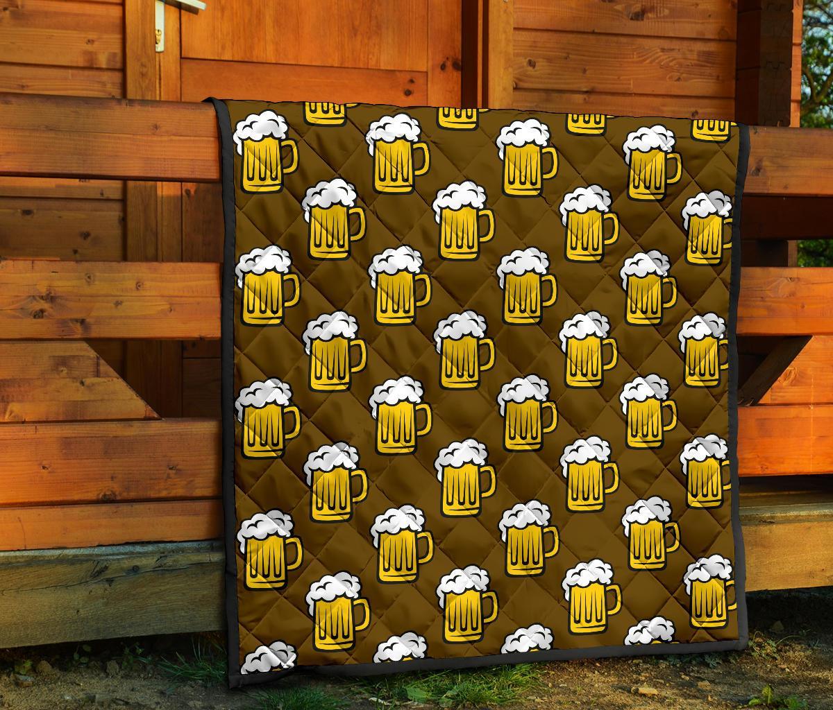 Beer Print Pattern Quilt-grizzshop