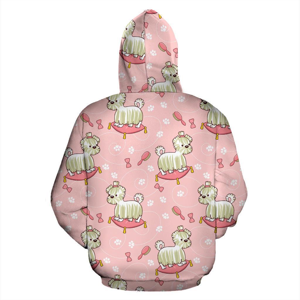 Bichon Frise Dog Pattern Print Women Men Pullover Hoodie-grizzshop