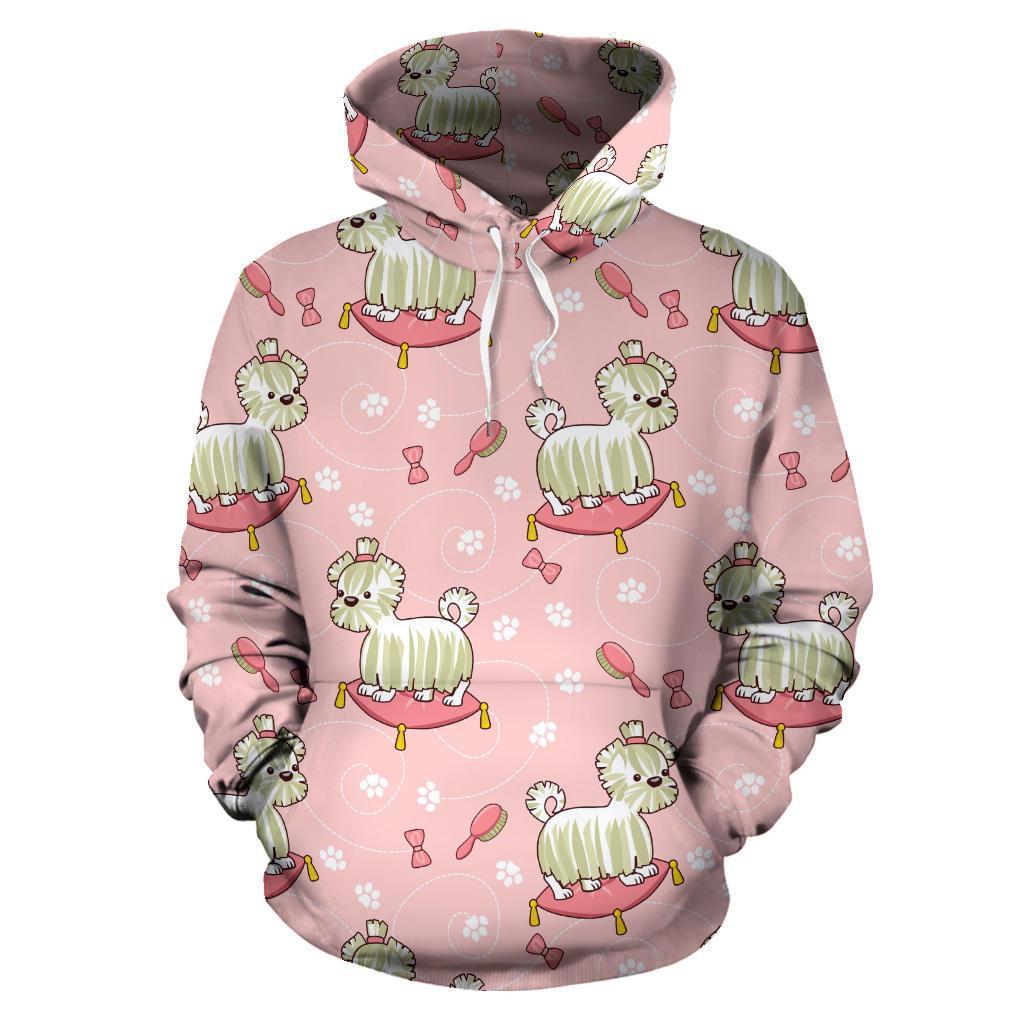 Bichon Frise Dog Pattern Print Women Men Pullover Hoodie-grizzshop