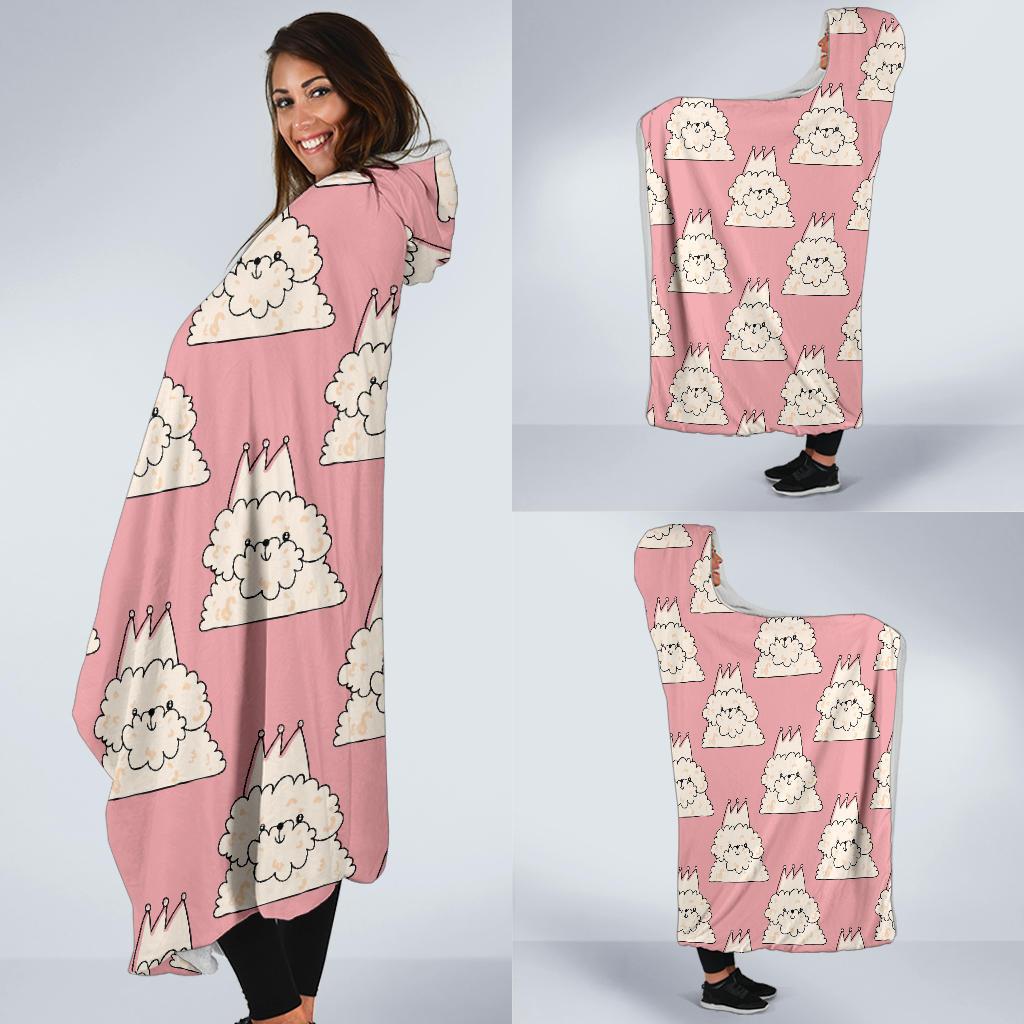 Bichon Frise Dog Print Pattern Hooded Blanket-grizzshop