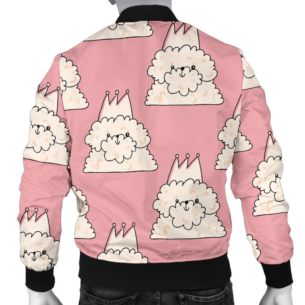 Bichon Frise Dog Print Pattern Men's Bomber Jacket-grizzshop