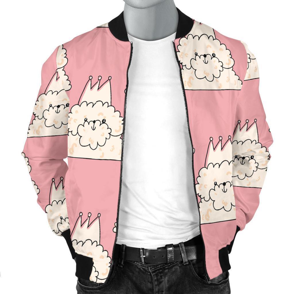 Bichon Frise Dog Print Pattern Men's Bomber Jacket-grizzshop