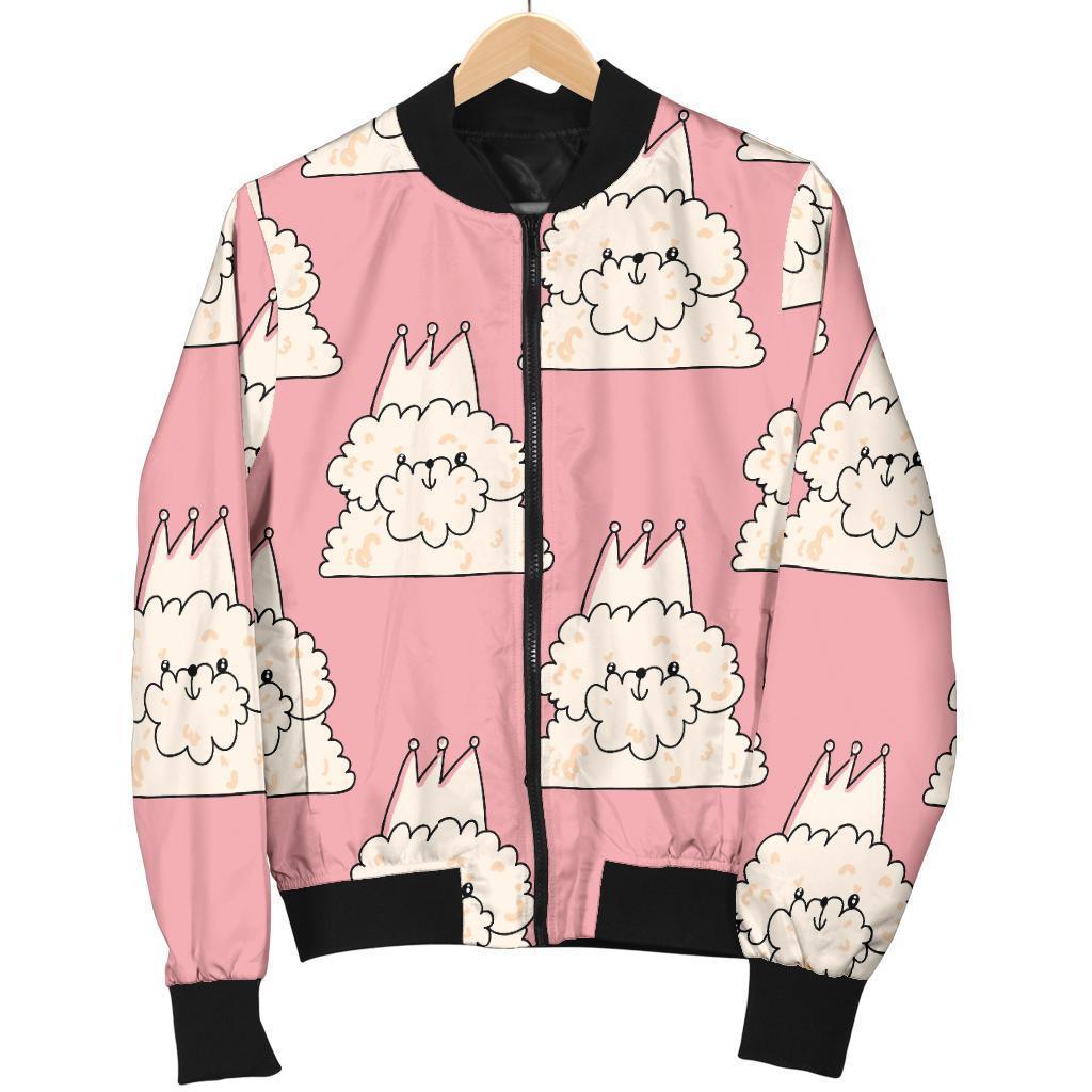 Bichon Frise Dog Print Pattern Men's Bomber Jacket-grizzshop