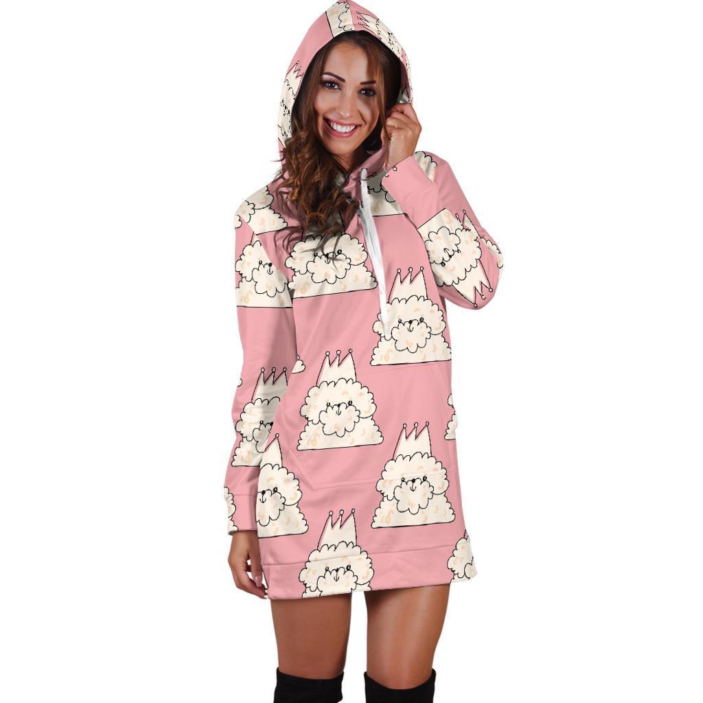 Bichon Frise Dog Print Pattern Women Hoodie Dress-grizzshop