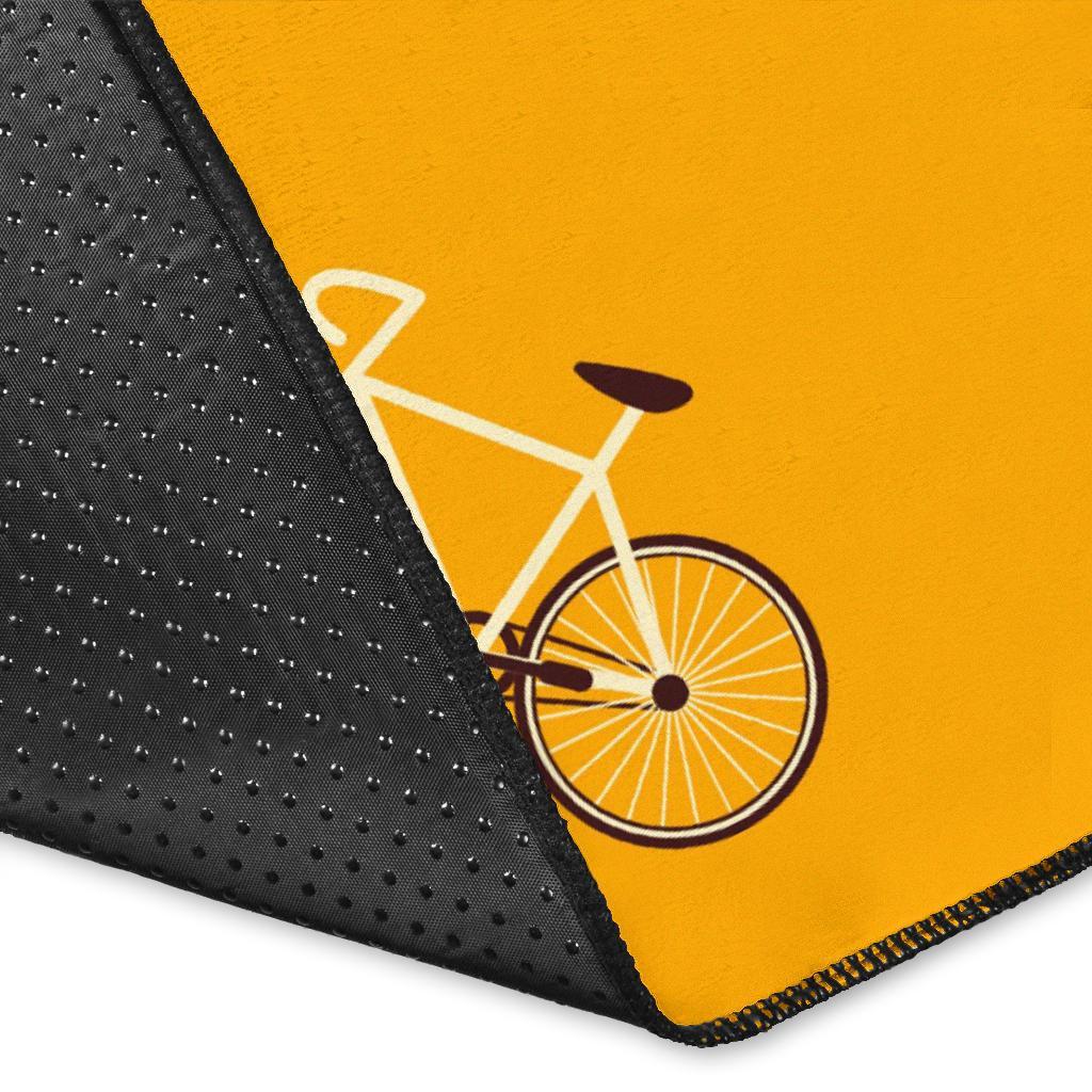 Bicycle Pattern Print Floor Mat-grizzshop
