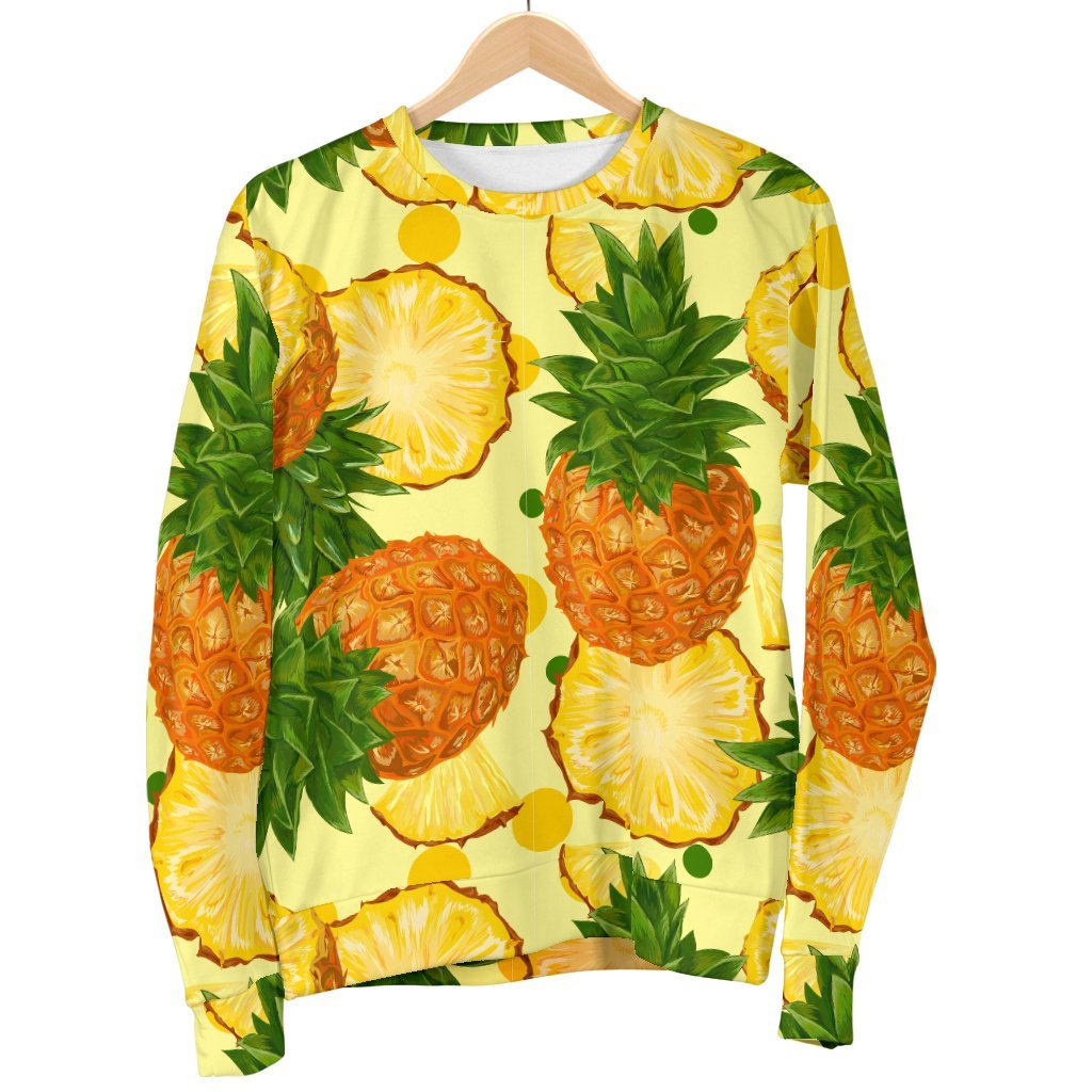 Big Cutting Pineapple Print Sweatshirt-grizzshop