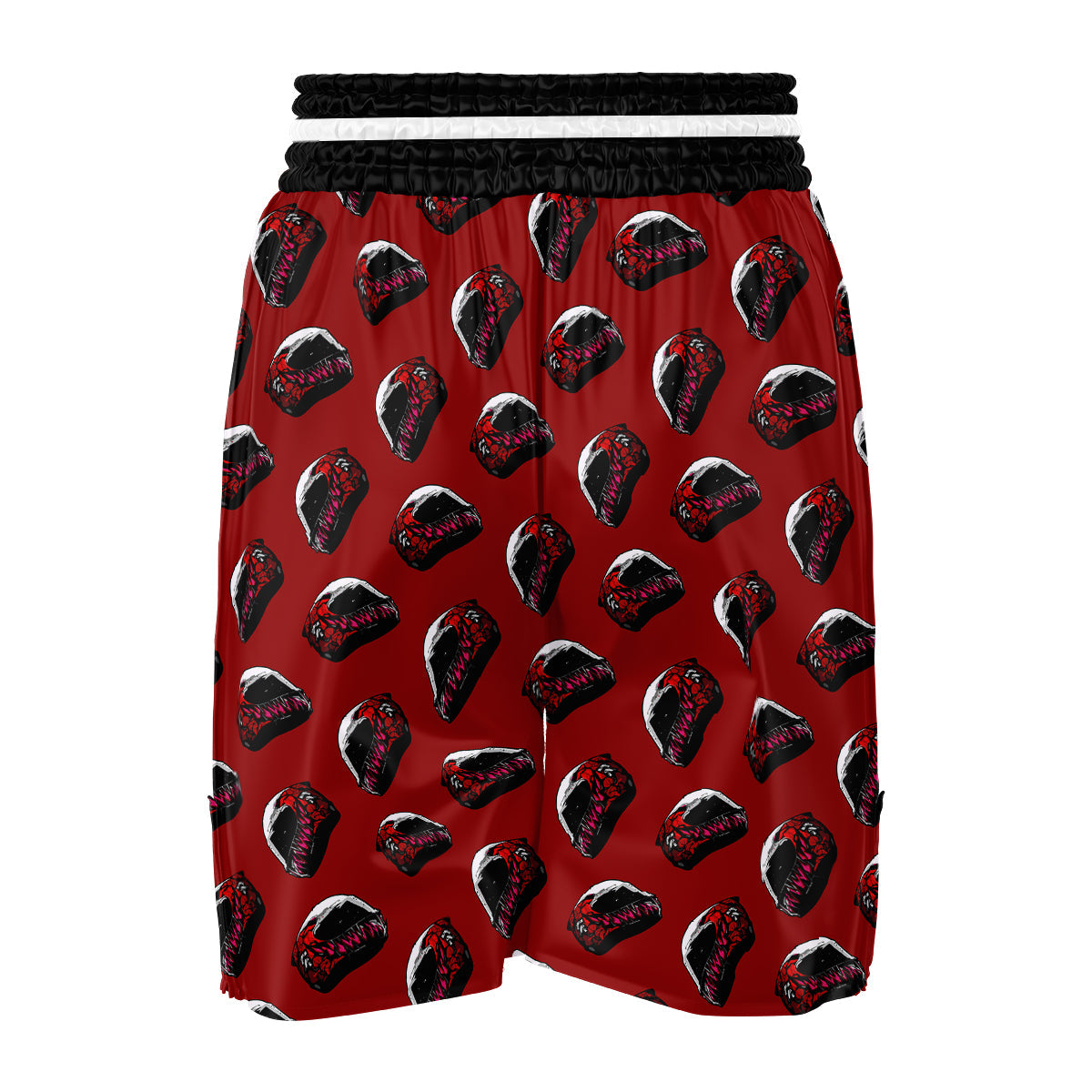 Biker Helmet Devil Print Pattern Boxing Shorts-grizzshop