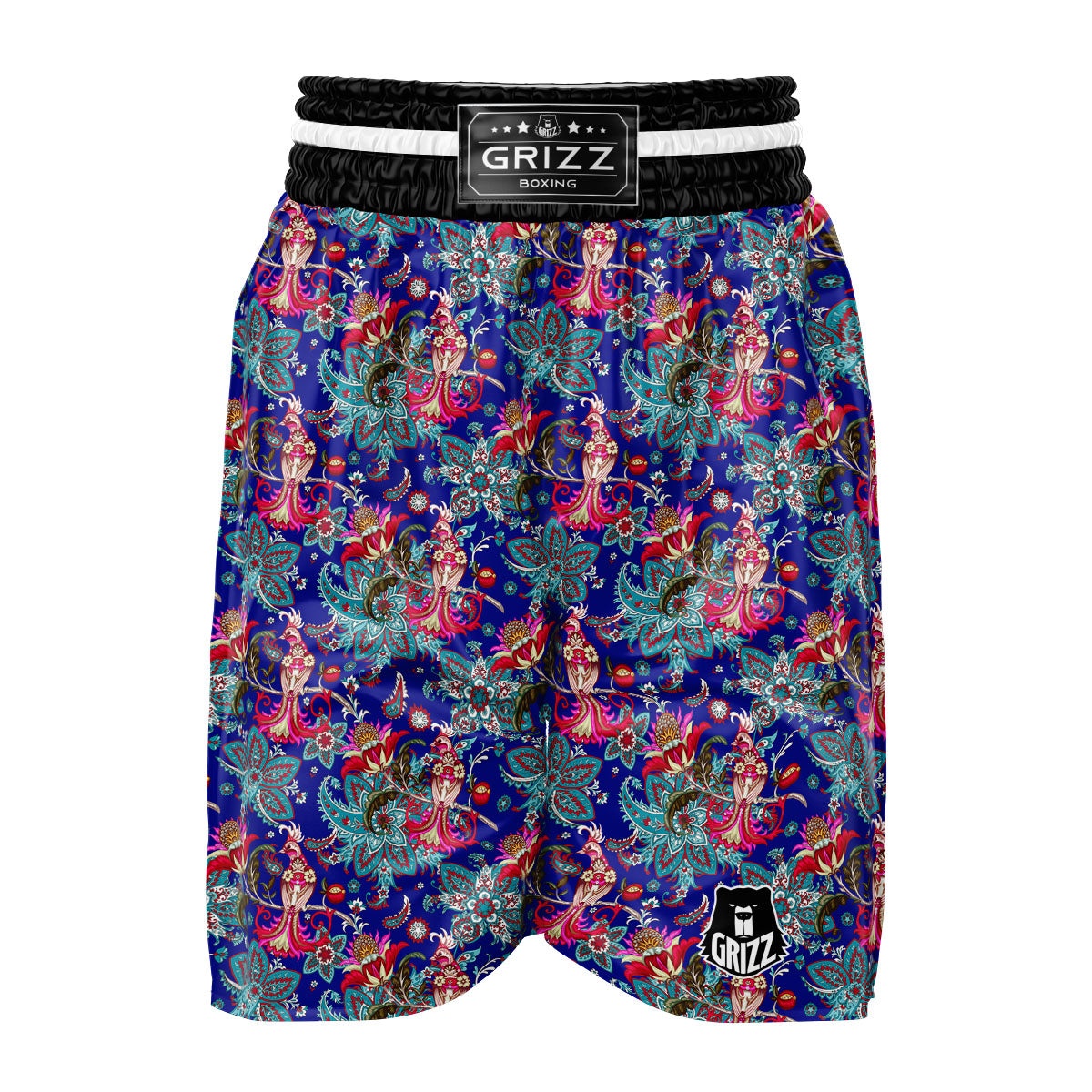 Bird Of Paradise Ethnic Print Pattern Boxing Shorts-grizzshop