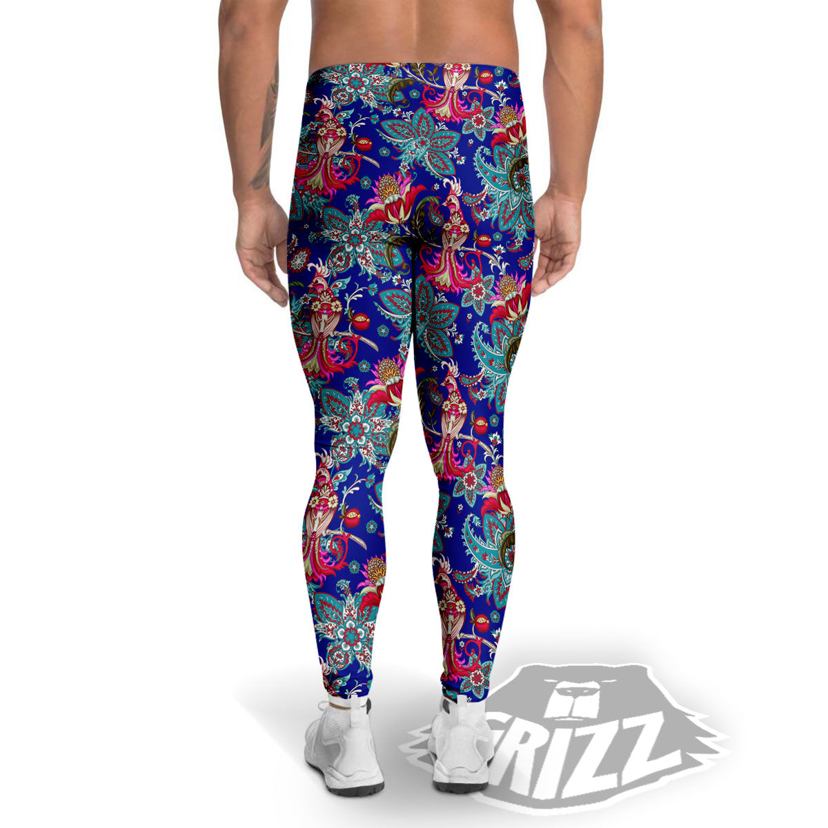 Bird Of Paradise Ethnic Print Pattern Men's Leggings-grizzshop