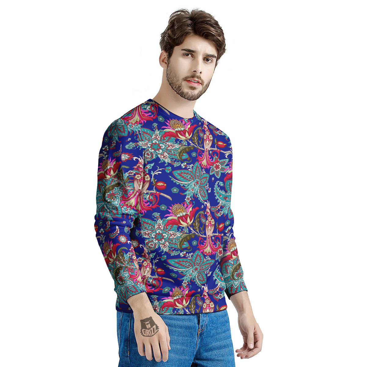 Bird Of Paradise Ethnic Print Pattern Men's Sweatshirt-grizzshop