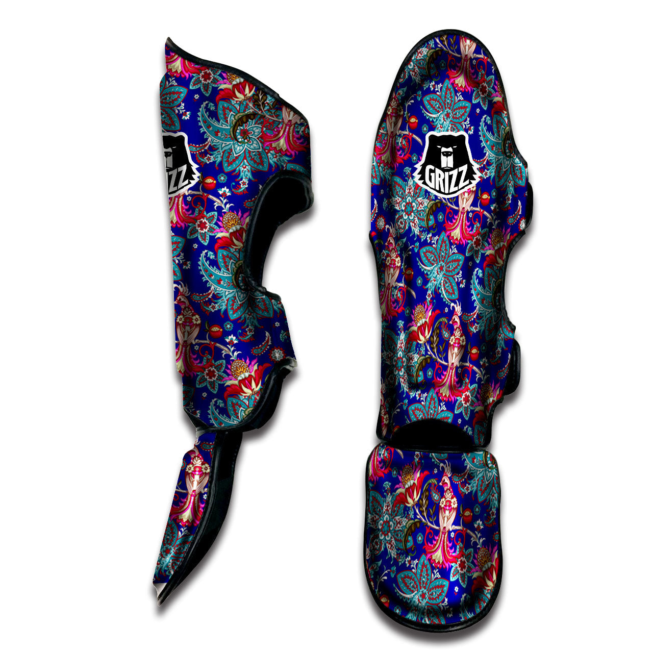 Bird Of Paradise Ethnic Print Pattern Muay Thai Shin Guards-grizzshop