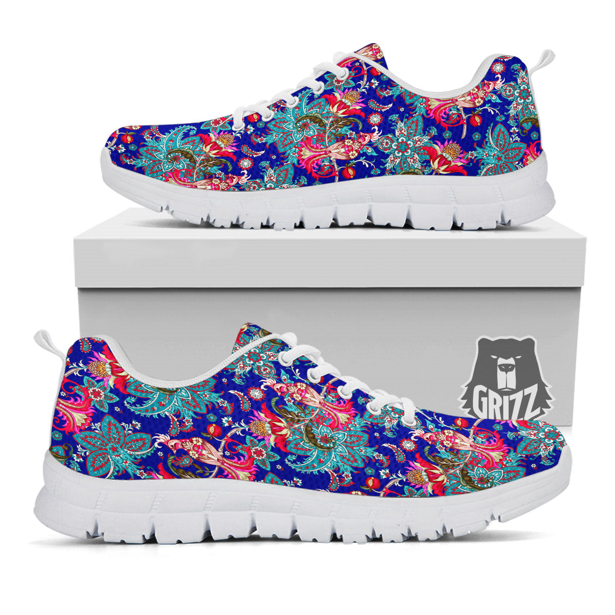 Bird Of Paradise Ethnic Print Pattern White Sneaker-grizzshop