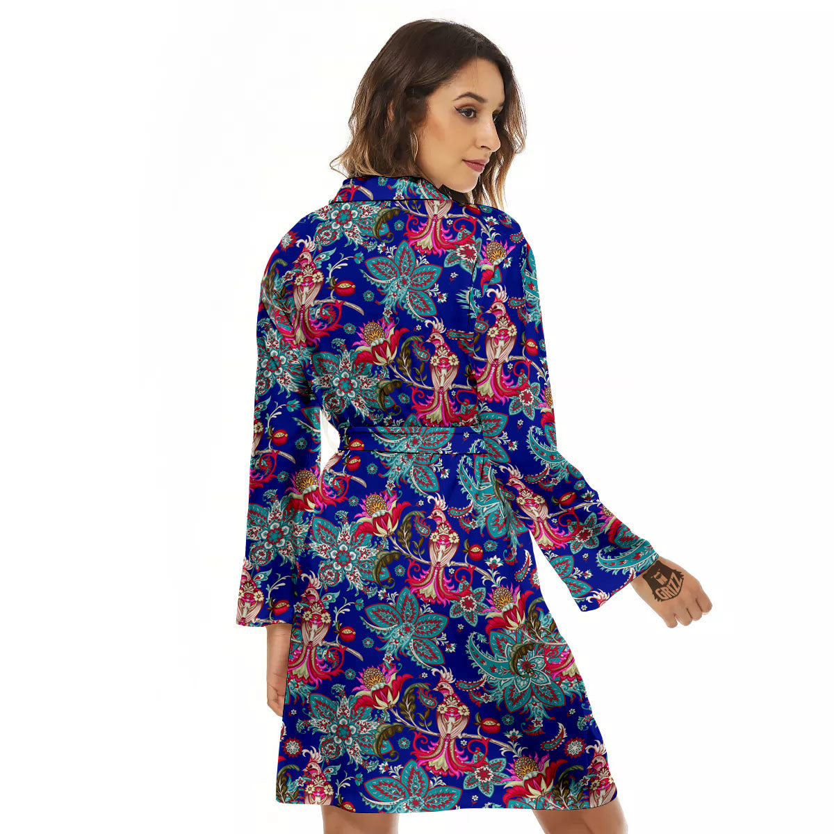 Bird Of Paradise Ethnic Print Pattern Women's Robe-grizzshop