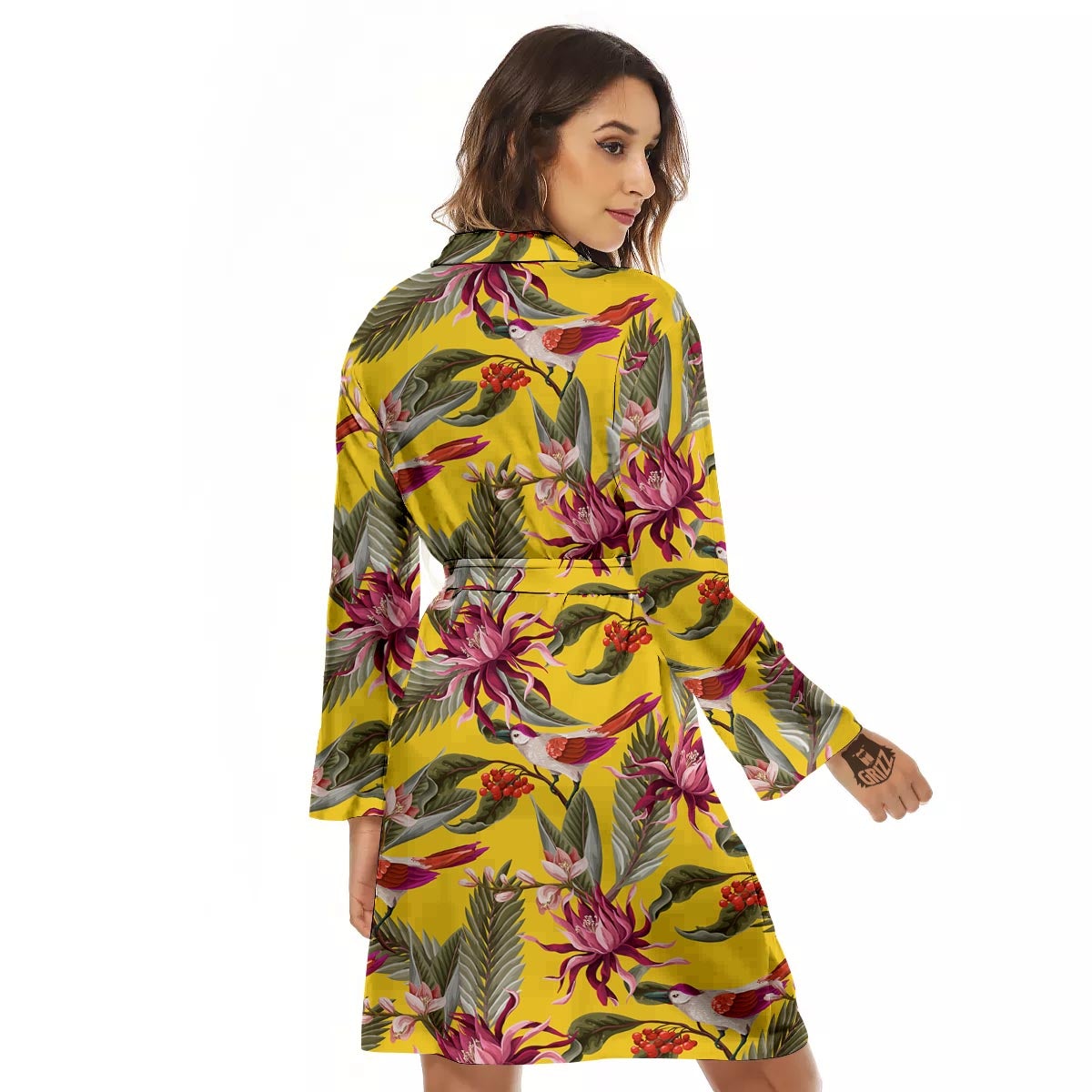 Bird Tropical Of Paradise Print Pattern Women's Robe-grizzshop