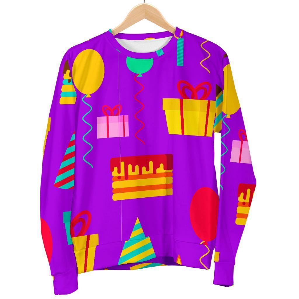 Birthday Pattern Print Women's Sweatshirt-grizzshop
