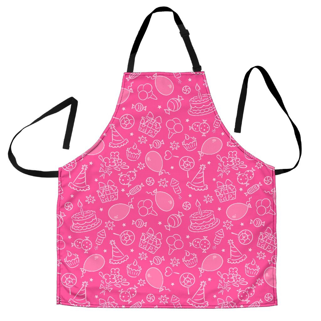 Birthday Print Pattern Men's Apron-grizzshop