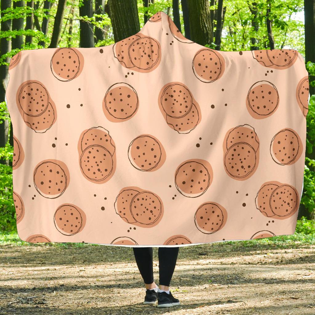Biscuit Cookie Print Pattern Hooded Blanket-grizzshop