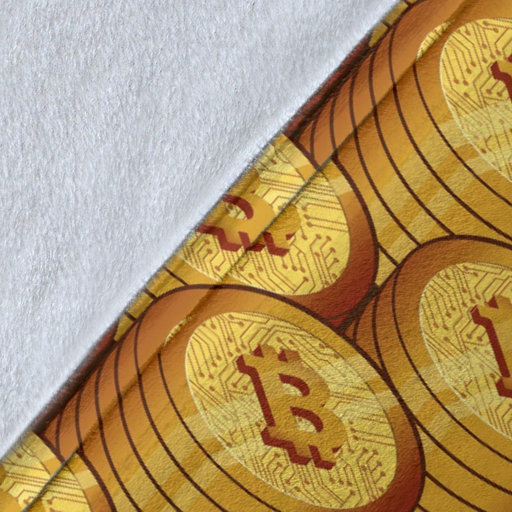 Bitcoin Cryptocurrency Pattern Print Blanket-grizzshop