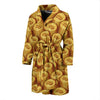 Bitcoin Cryptocurrency Pattern Print Men Long Robe-grizzshop