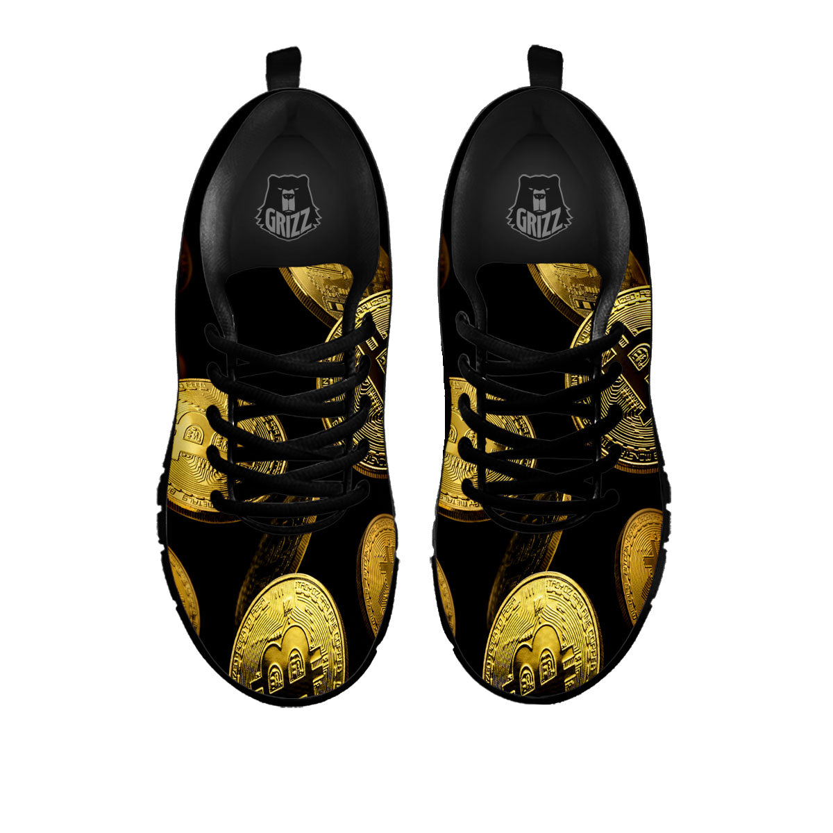 Bitcoin Falling Print Black Sneaker-grizzshop