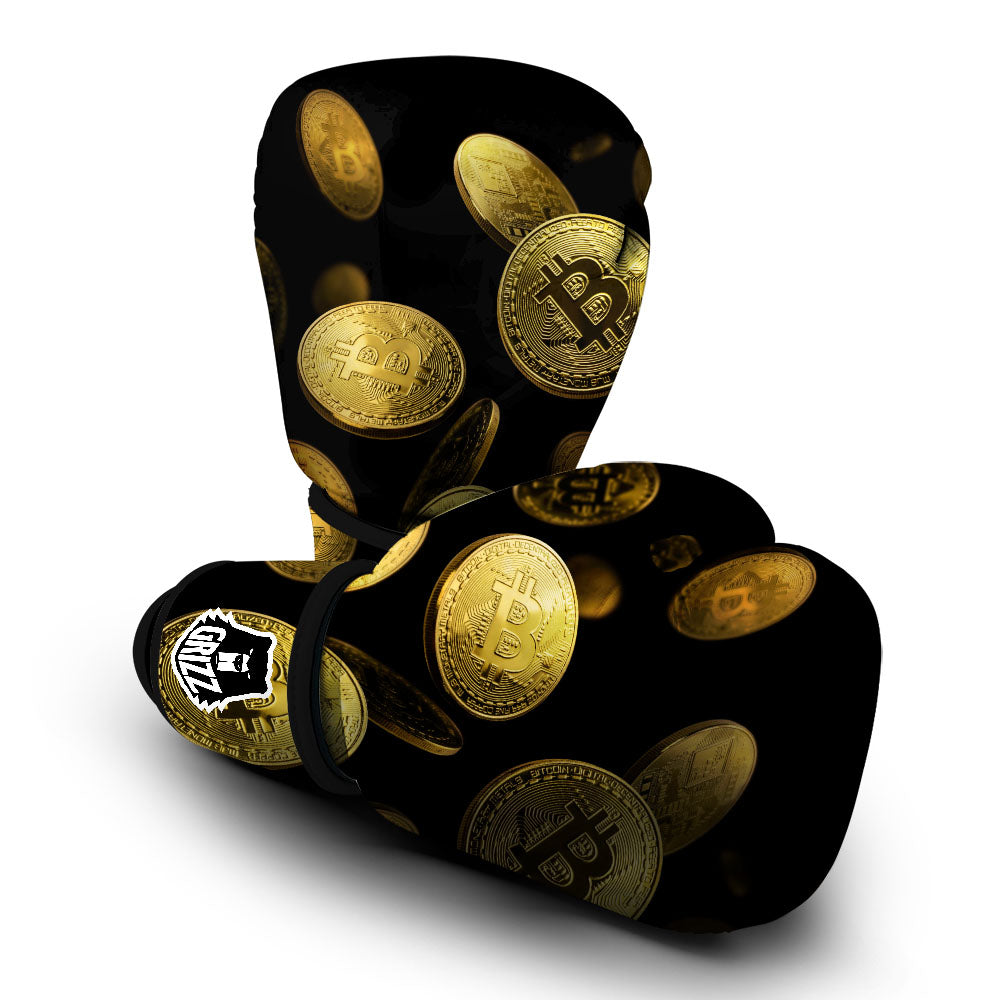 Bitcoin Falling Print Boxing Gloves-grizzshop