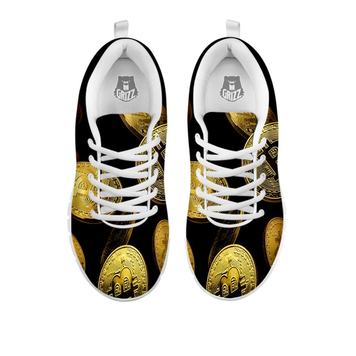 Bitcoin Falling Print White Sneaker-grizzshop